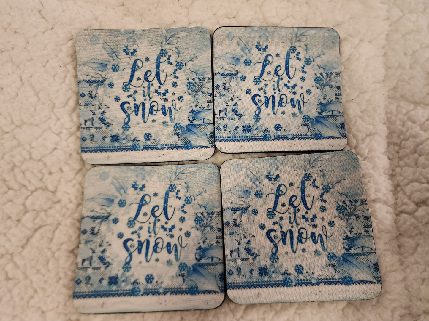 Let it Snow Table Coasters