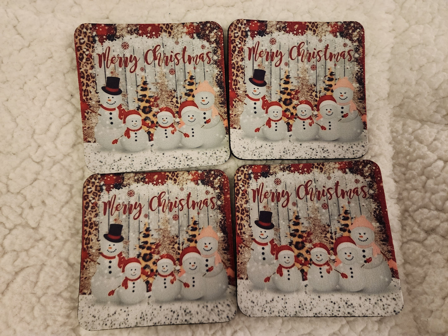 Snowman Christmas Table Coasters