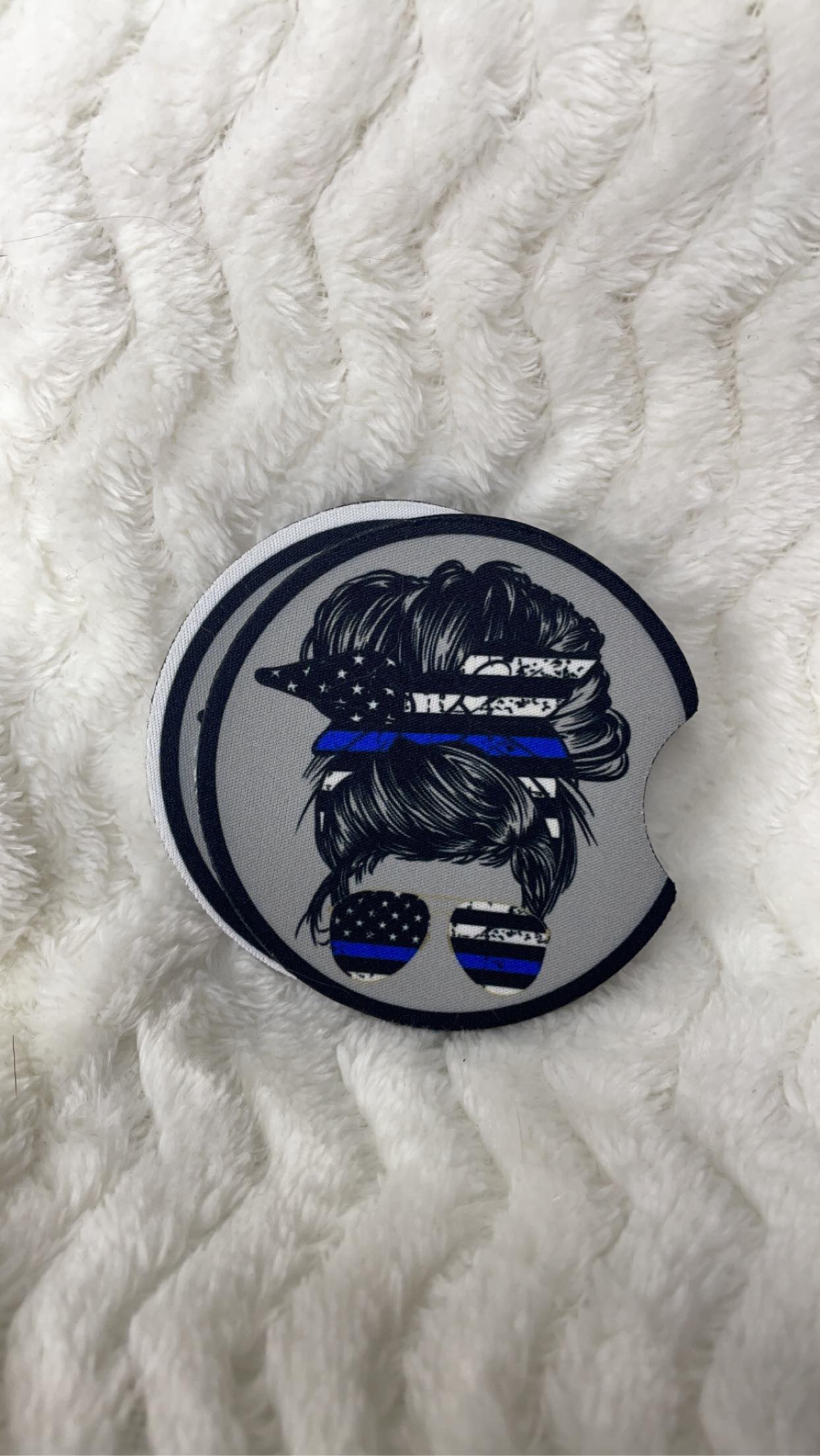 Police Wife 2 Car Coasters