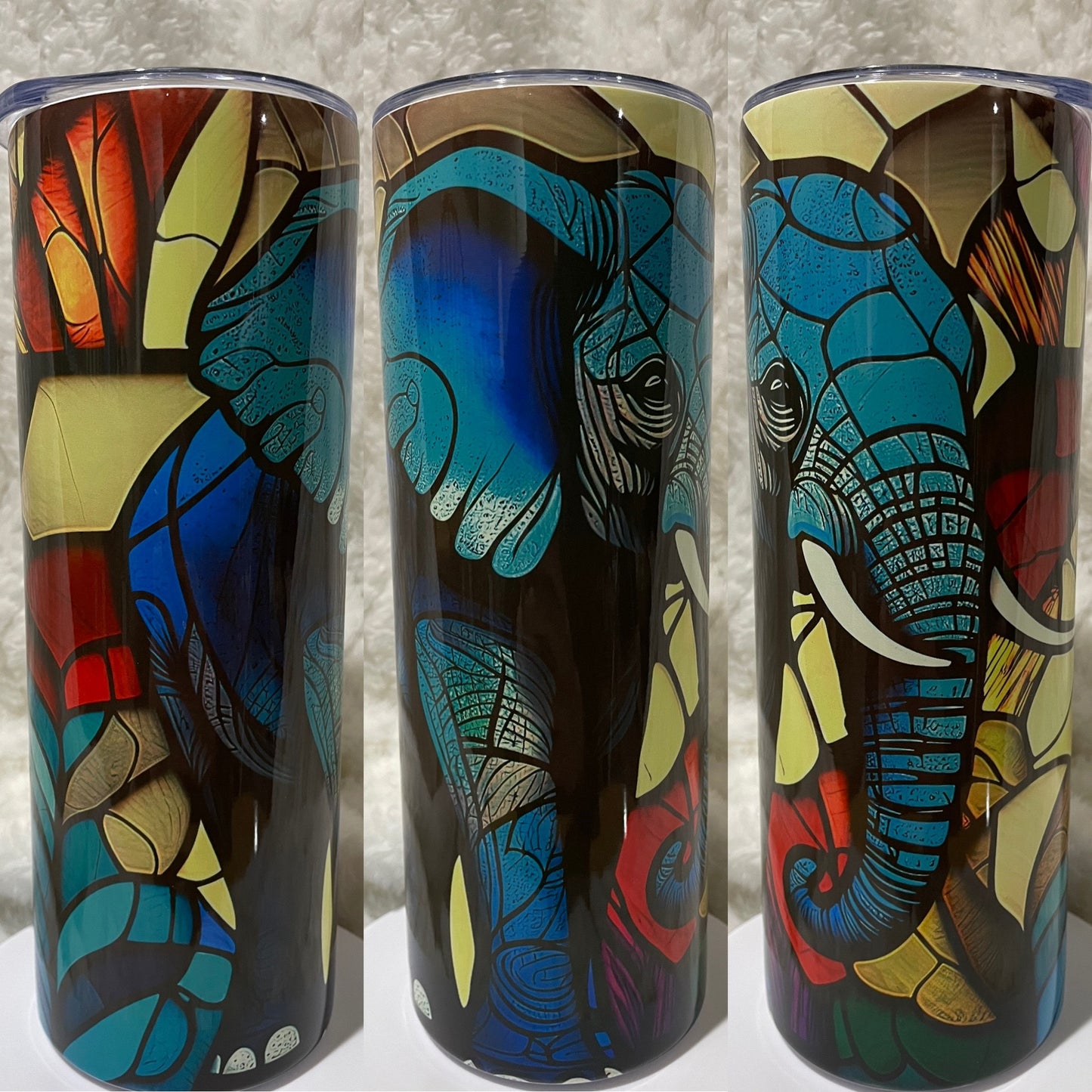 Stained Glass Elephant 20oz Tumbler