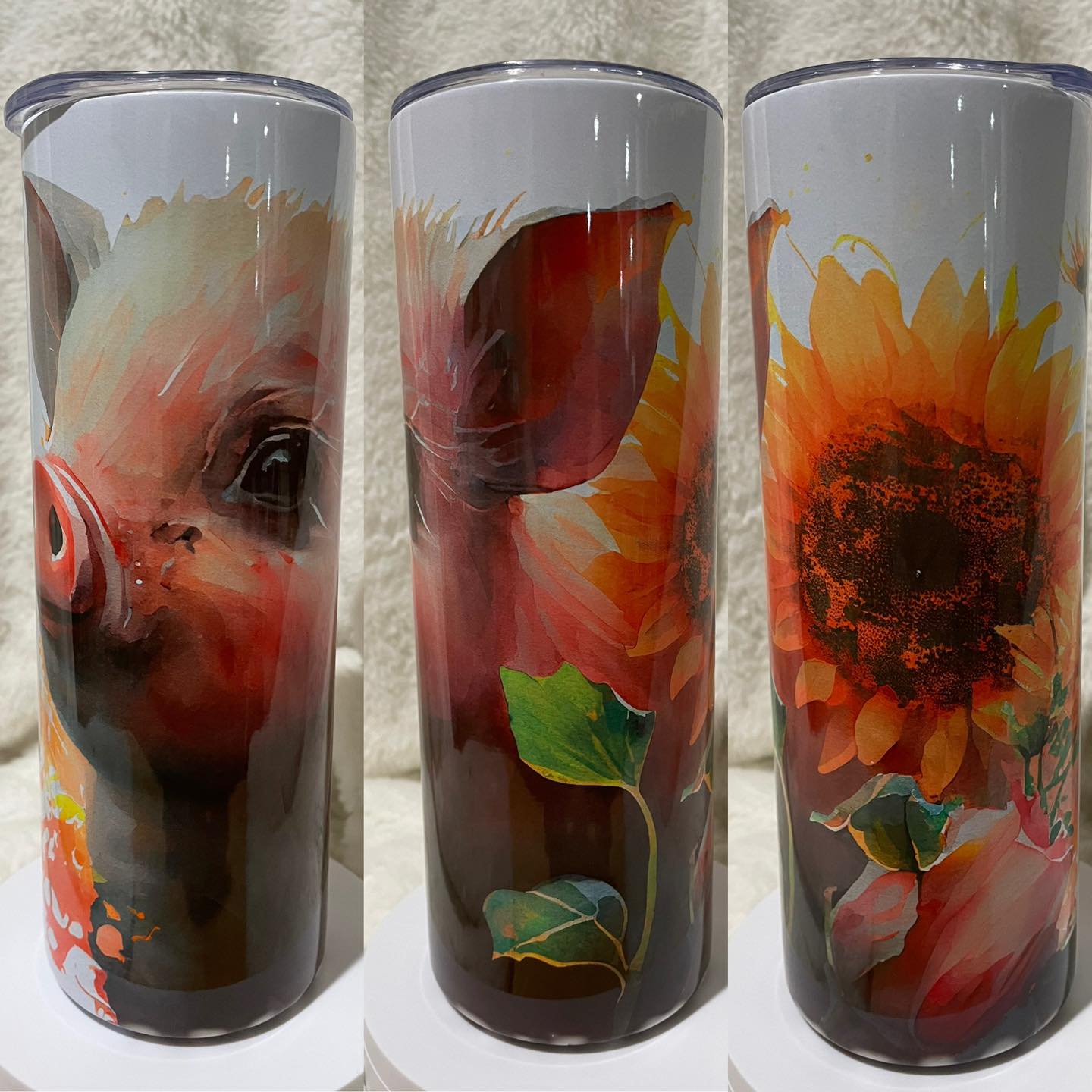 Sunflower Pig 20oz Tumbler