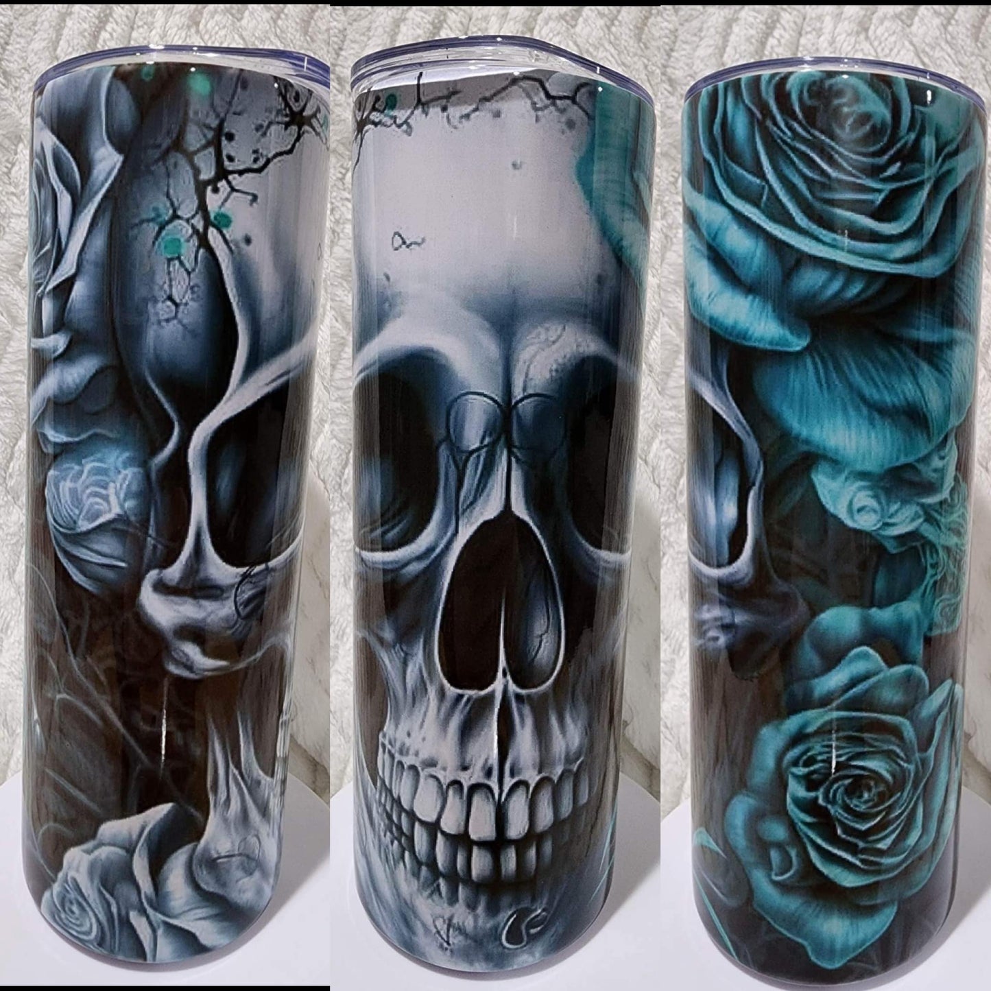 Turquoise Skull 20oz Tumbler