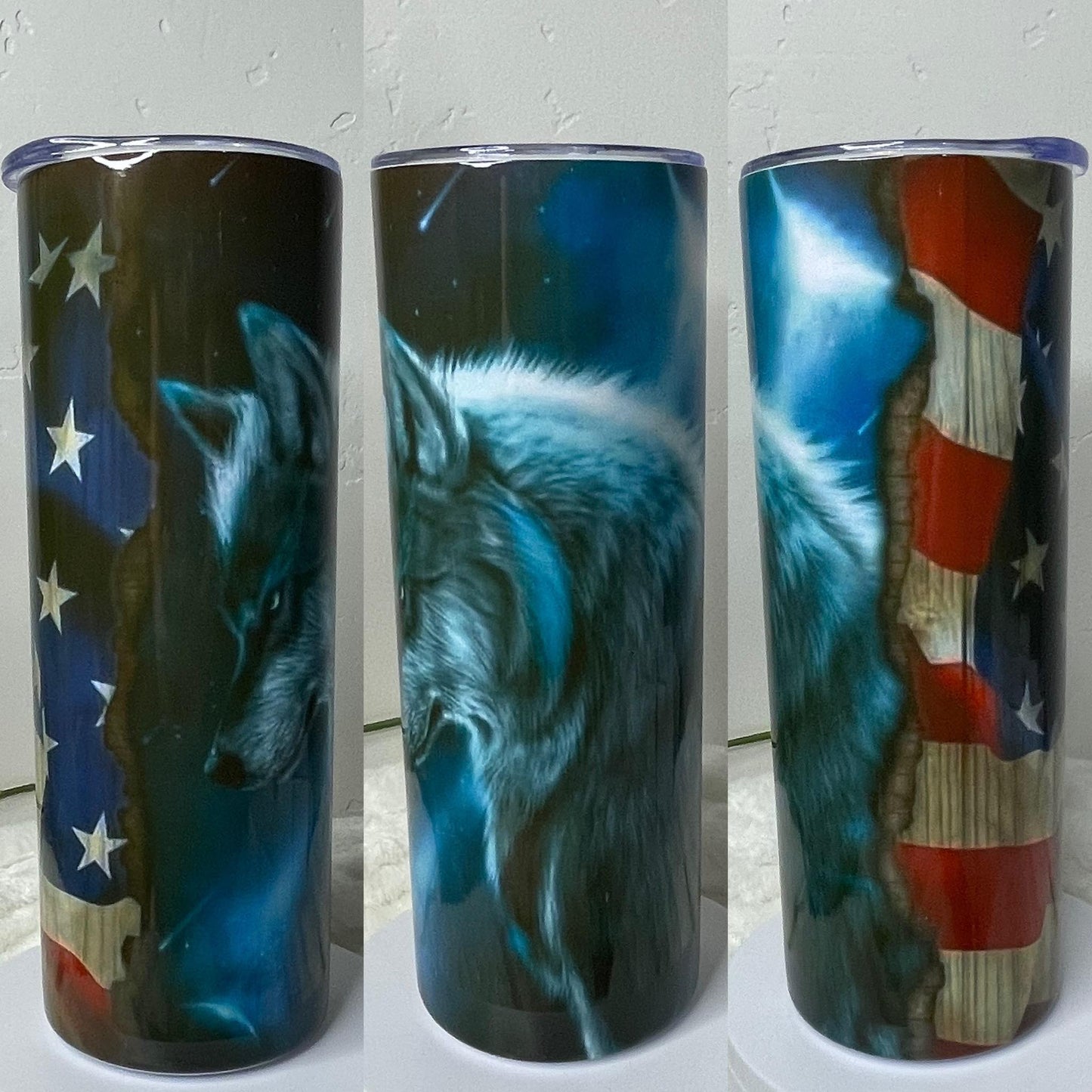 Flag Wolf 20oz Tumbler