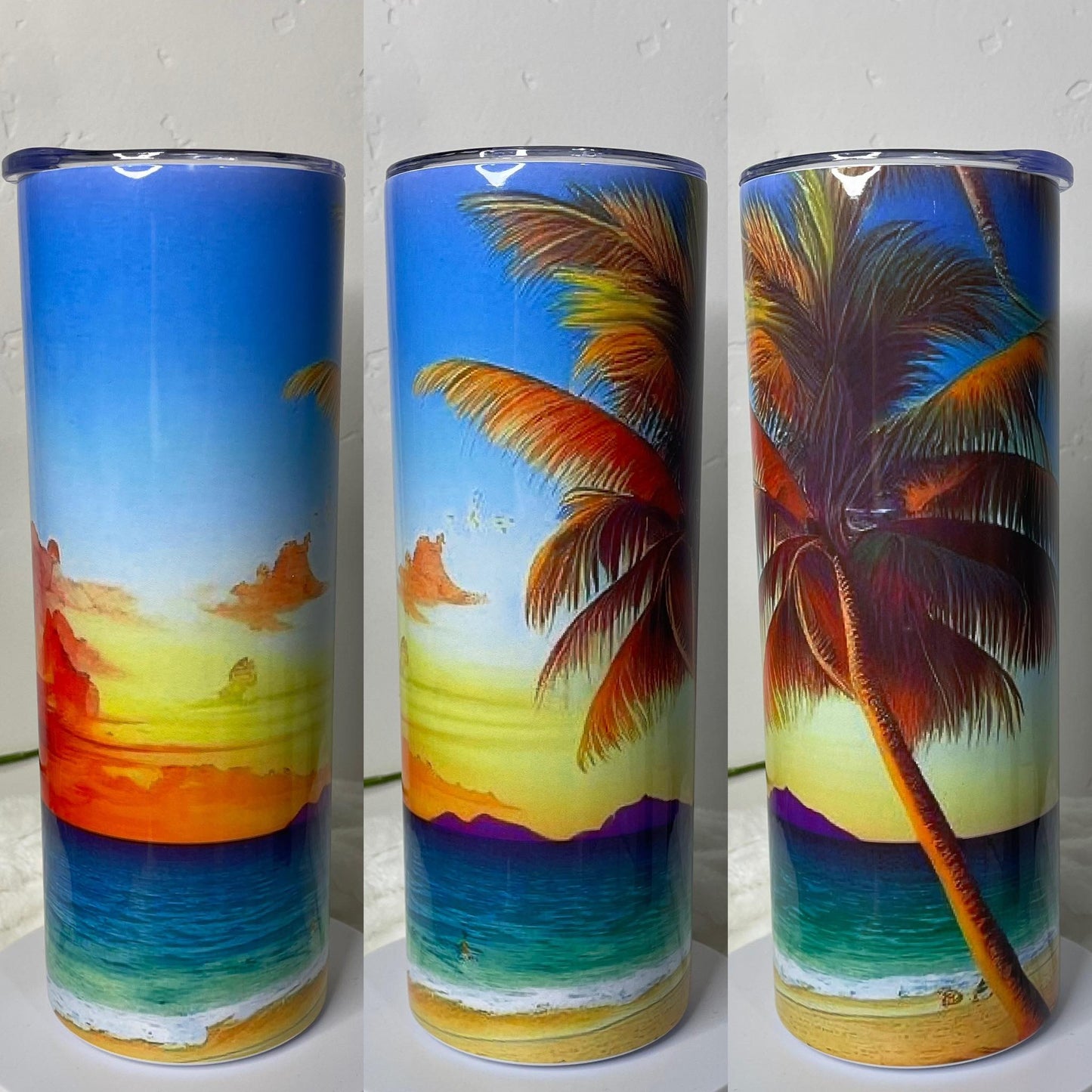 Beach Palm Sunset 20oz Tumbler